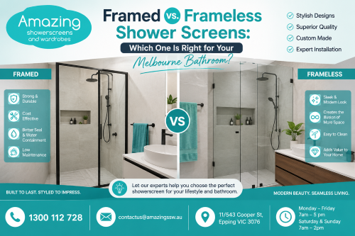Framed vs. Frameless Shower Screens: Which One Is Right for Your Melbourne  Bathroom? 
